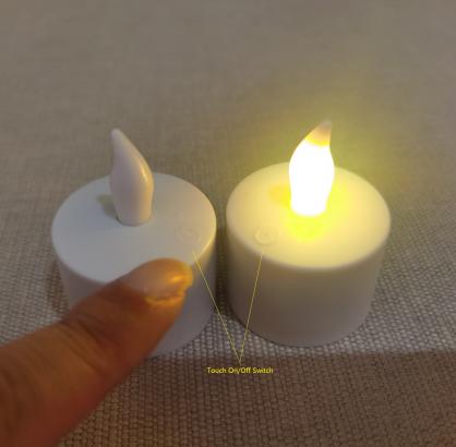 Inductive Rechargeable LED Candles (4PCS Set), Wireless Induction Flameless Flickering Tea Lights, Warm White Color, Battery Operated/Powered Electric Candles,No Wax No Mess, No Fire Risk, Windproof
