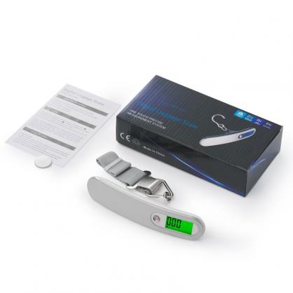 Digital Luggage Weight Scale with LCD Display- CR2032 Button Battery Operated Weight Scale with 4 Units(kg, lb, oz, g) - Battery Is Included