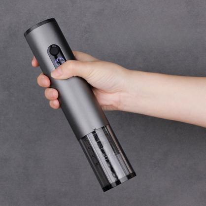 2-in-1 Battery Operated Electric Wine Opener Set - Practical and Easy to Use Corkscrew Wine Opener - Durable Aluminum Alloy Electric Wine Bottle Opener with Built-In LED Lights