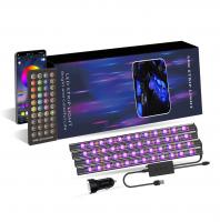 LED Car Light Strip, Inner Decorative Mood Light, RGB atmosphere light strip,Sound Active, Music Mode, 16 millions optional colors with Bluetooth Wireless Remote Control for Car Van SUV Truck