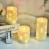 Φ7.5cm LED Flameless Candles with Copper wire lamp (3PCS SET) - Battery Operated Electric LED Pillar Candles with Remote Control Cycling 24 Hours Timer - Real Wax, 3D Wick, Realistic Flickering, Vivid Christmas/Festival/Party Decorative Candle Sets