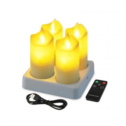 LED Rechargeable Candles Set with remote control function (12PCS Set), 12+ Hours Lasting, Flickering like a real candles, flameless led tea lights