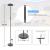24W Smart RGB LED Floor Lamp Works with Alexa Google Home, WiFi Remote Modern Tall Standing Light, 2000LM Super Bright Color Changing & Dimmable Sky Torchiere for Living Room, Bedroom (Black)