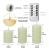 Φ8.0cm LED Pillar Candles with Copper wire lamp and Remote Controller (3PCS SET) -Operated by 2 * AA Batteries (Not Included) Electric Flameless Candles - Real Wax, 3D Wick, Realistic Flickering