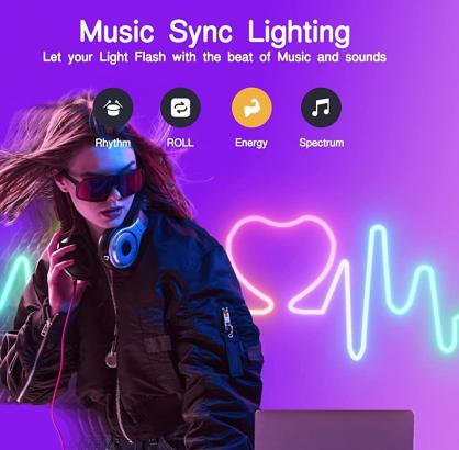 LED Neon Rope Lights (Indoor Use,Not Waterproof), RGBIC Neon Flexible Strip Lights, Operated by Bluetooth & Wifi APP or 24-Key Remote Controller, Dimmable Neon Strip for Gaming Room Living Room Bedroom Indoor/Outdoor Decor