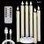 Rechargeable Flameless LED Taper Candles (6pcs set), with Charging Base, LED Taper Candles with Remote Timer, 3D Flickering Flame for Home & Commercial Decoration